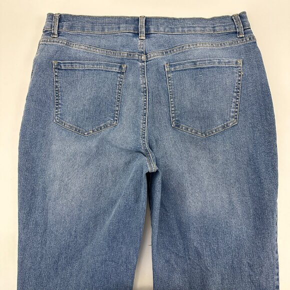 Gloria Vanderbilt Amanda Straight Leg Women's size 14 Medium Blue Denim Jeans - Picture 5 of 5